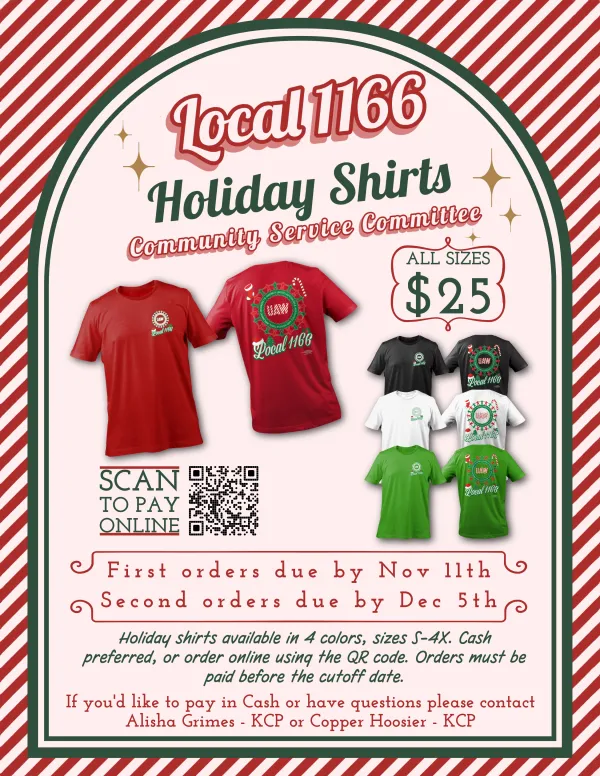 Holiday shirt flyer