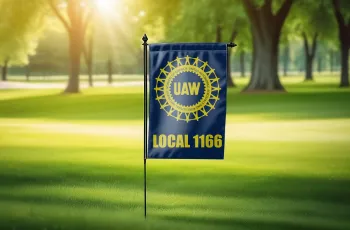 UAW Local 1166 garden flag for sale